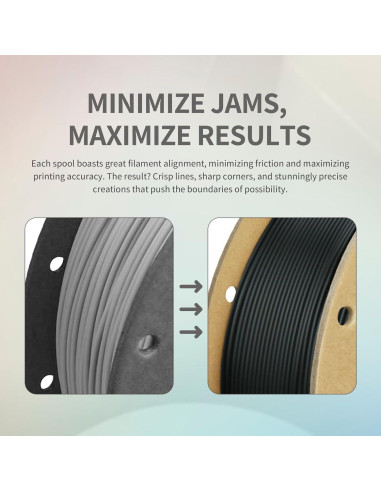 Filamento OVERTURE Easy PLA 1.75mm 2kg Negro para 3D