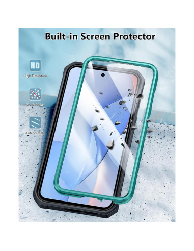 Funda FNTCASE para Samsung Galaxy S24 FE Resistente Verde