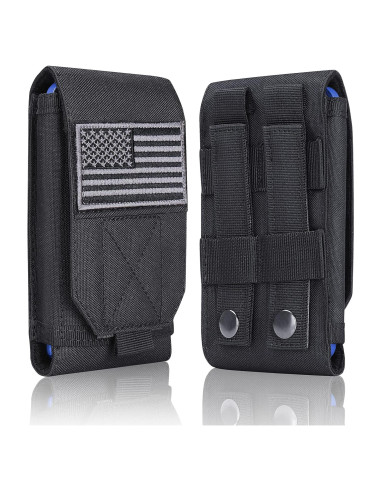 Funda Táctica Molle Negra Heyqie para iPhone y Samsung