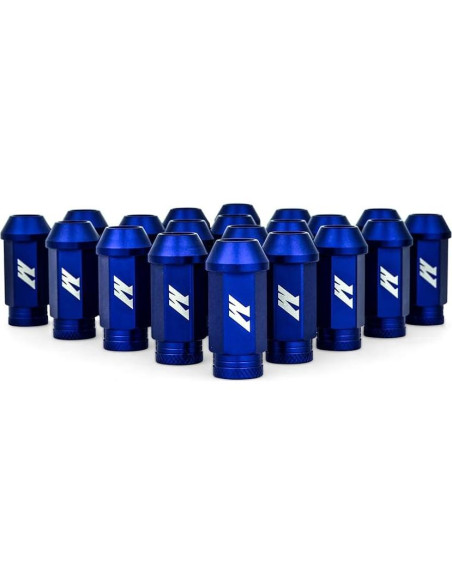 Tuercas de bloqueo aluminio Mishimoto M12x1.25, 20 piezas azul