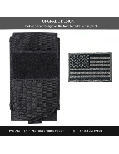 Funda Táctica Molle Negra Heyqie para iPhone y Samsung