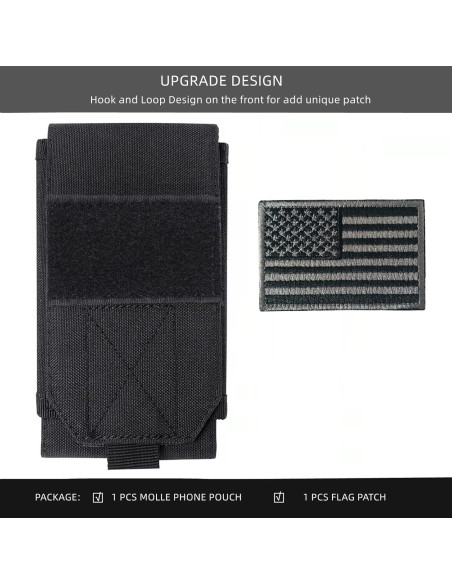 Funda Táctica Molle Negra Heyqie para iPhone y Samsung