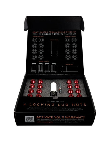 Tuercas de bloqueo aluminio Mishimoto M12x1.25, 20 piezas azul