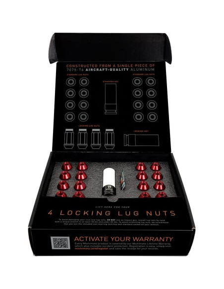 Tuercas de bloqueo aluminio Mishimoto M12x1.25, 20 piezas azul