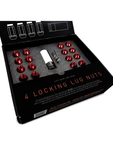 Tuercas de bloqueo aluminio Mishimoto M12x1.25, 20 piezas azul