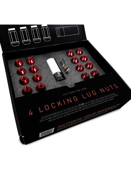 Tuercas de bloqueo aluminio Mishimoto M12x1.25, 20 piezas azul