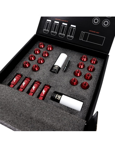 Tuercas de bloqueo aluminio Mishimoto M12x1.25, 20 piezas azul