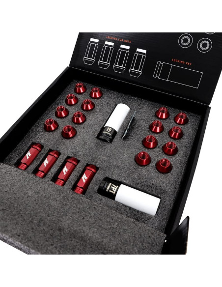 Tuercas de bloqueo aluminio Mishimoto M12x1.25, 20 piezas azul