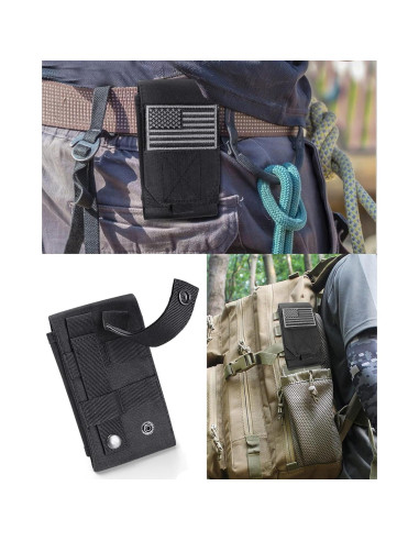 Funda Táctica Molle Negra Heyqie para iPhone y Samsung