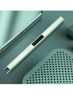 Encendedor Eléctrico SUPRUS Verde Recargable USB a Prueba de Viento 2