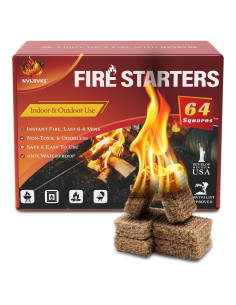 Encendedor de Fuego Nvkrvks 64 Cubos Naturales a Prueba de Agua