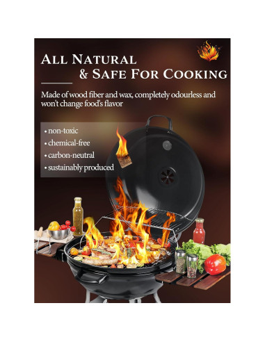 Encendedor de Fuego Nvkrvks 64 Cubos Naturales a Prueba de Agua