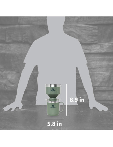 Cafetera Pour Over STANLEY 354ml Verde Hammertone