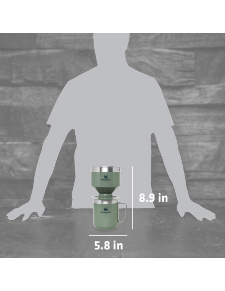 Cafetera Pour Over STANLEY 354ml Verde Hammertone