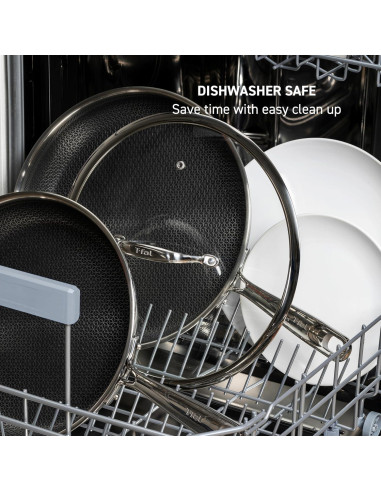 Juego de Sartenes T-Fal HybridMesh 3 Piezas Acero Inoxidable