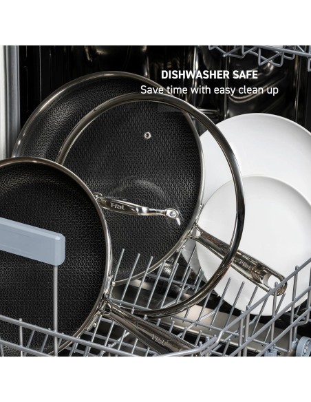Juego de Sartenes T-Fal HybridMesh 3 Piezas Acero Inoxidable
