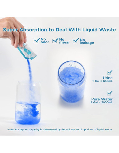 Gel Absorbente para Inodoro Portátil Oceanengine 25 Paquetes
