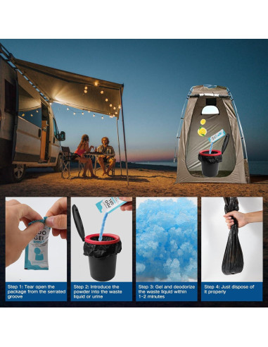 Gel Absorbente para Inodoro Portátil Oceanengine 25 Paquetes