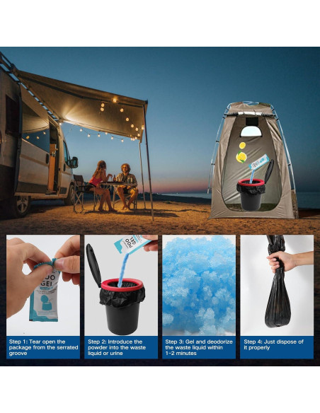 Gel Absorbente para Inodoro Portátil Oceanengine 25 Paquetes