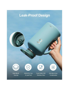 Botella de Agua Trebo 1.89L Aislada con Asa y Tapas 2