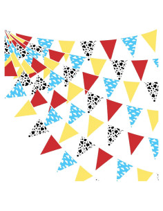 Guirnalda de Banderines de Tela Algodón Tema Cuento de Juguetes 10m