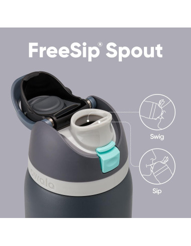 Botella de Agua Owala FreeSip 1.18 L Acero Inoxidable Marea Nublada