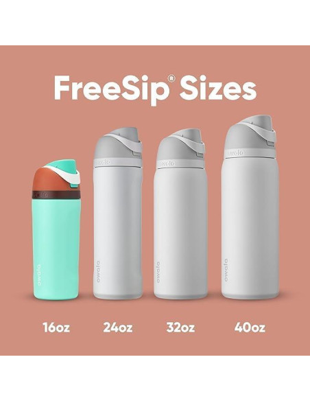 Botella de Agua Owala FreeSip 1.18 L Acero Inoxidable Marea Nublada