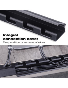 Kit de Canalización de Cables PHERKORM 6 Piezas Negro 2