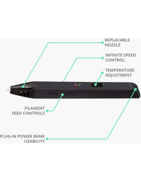 Bolígrafo 3D MYNT3D Super Pen ABS y PLA Control Velocidad