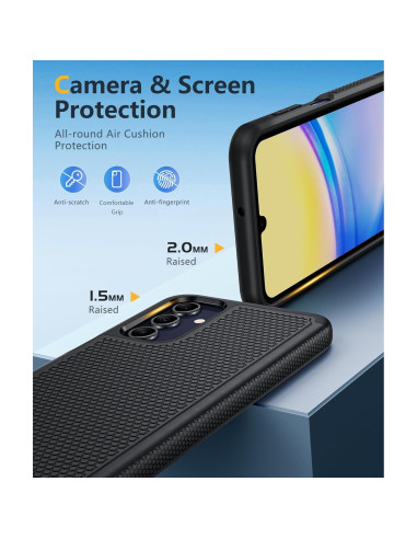 Funda FNTCASE para Samsung Galaxy A15 5G - Doble Capa Negra
