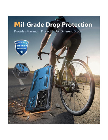 Funda FNTCASE para Samsung Galaxy S21 Ultra 6.8" Azul