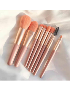 Juego de Brochas de Maquillaje HZXINWANG 8 Piezas Rosa 2