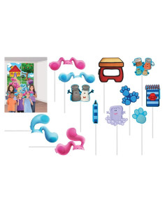 Decoraciones de Escena Amscan Blues Clues 16 Piezas 101.6x69.85cm