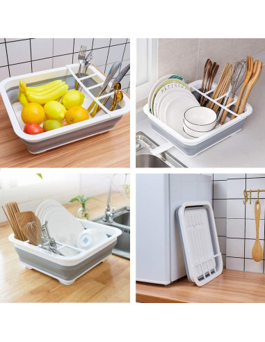 Estante Plegable THANSTAR para Secar Platos 31.5x36.6cm