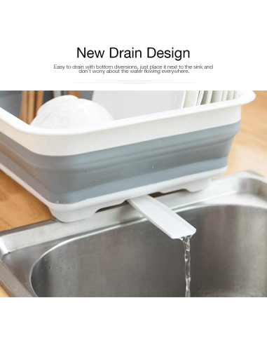 Estante Plegable THANSTAR para Secar Platos 31.5x36.6cm