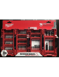 Juego de Puntas Milwaukee Shockwave 74 Piezas Acero 2