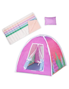 Set de Camping Glitter Girls - Carpa y Saco de Dormir 14"