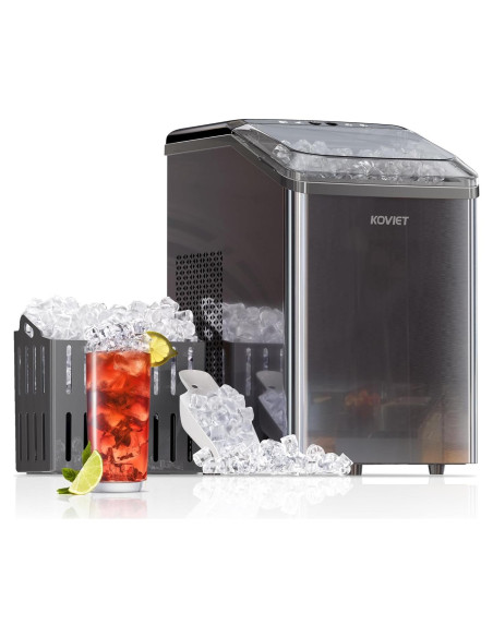 Máquina de Hielo Nugget KOVIET IM01 19kg/día Compacta Negra Máquina de Hielo Nugget KOVIET IM01 19kg/día Compacta Negra