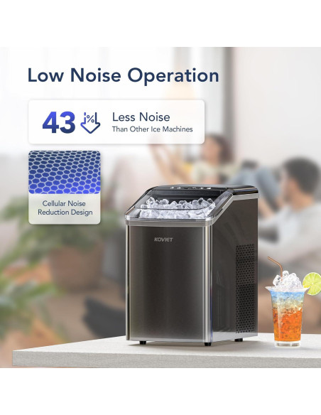 Máquina de Hielo Nugget KOVIET IM01 19kg/día Compacta Negra Máquina de Hielo Nugget KOVIET IM01 19kg/día Compacta Negra