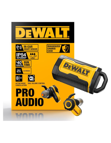 Auriculares Inalámbricos DEWALT PRO-X2 ANC Bluetooth IP54