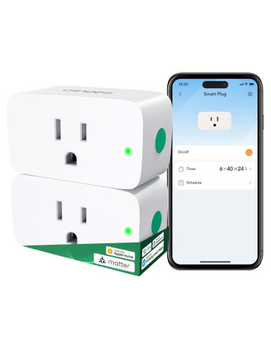 Enchufe Inteligente Winees Paquete de 2, 15A, Control Remoto