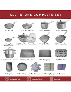 Juego de Ollas y Sartenes Home Hero 23 Pzs Antiadherente 2