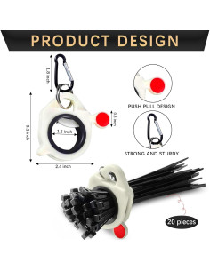 Organizador de Bridas LINCAN 20 Piezas ABS Brilla en la Oscuridad 2