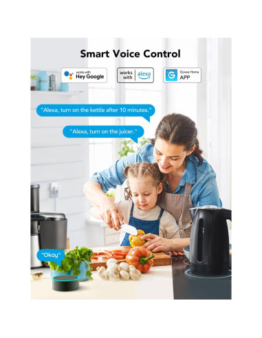 Enchufe Inteligente Doble Govee H5082 15A WiFi Bluetooth