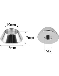 Arandelas de Aluminio M6 Yaruijia - Paquete de 20 Unidades 2