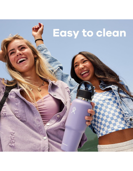 Botella de Viaje Hydro Flask 32 Oz con Popote Flexible Oat