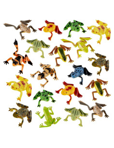 12 Juguetes de Ranas de Plástico Civaner Decoración Realista