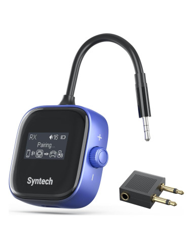 Transmisor Receptor Bluetooth Syntech 5.3 Pantalla HD 3.5mm