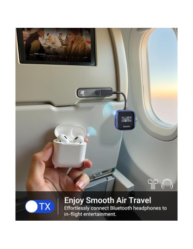 Transmisor Receptor Bluetooth Syntech 5.3 Pantalla HD 3.5mm