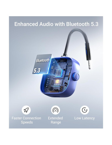 Transmisor Receptor Bluetooth Syntech 5.3 Pantalla HD 3.5mm